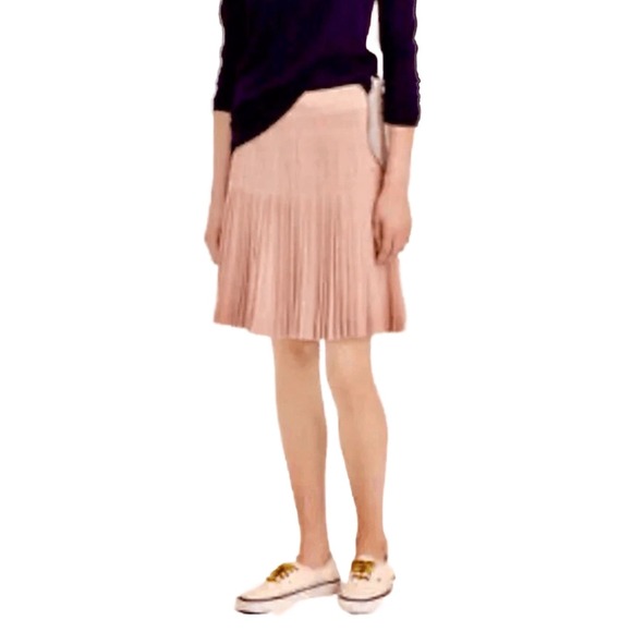 J Crew Pleated Mini Skirt Women's Size 6 Pink A Line Career Party - Picture 1 of 7